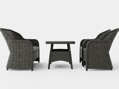 Roma sofa set Model 3D