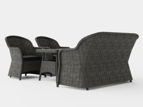 Roma sofa set 3D Model