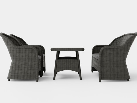 Roma sofa set 3D Model