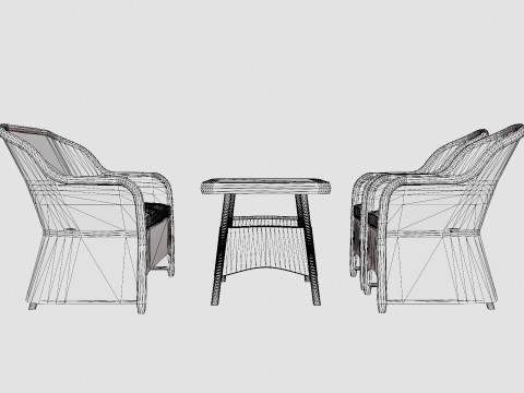 Roma sofa set 3D Model