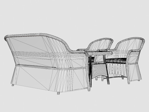 Roma sofa set 3D Model