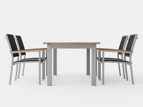 ツインダイニングセット 3Dモデル