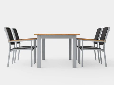 ツインダイニングセット 3Dモデル