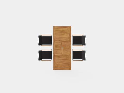 ツインダイニングセット 3Dモデル