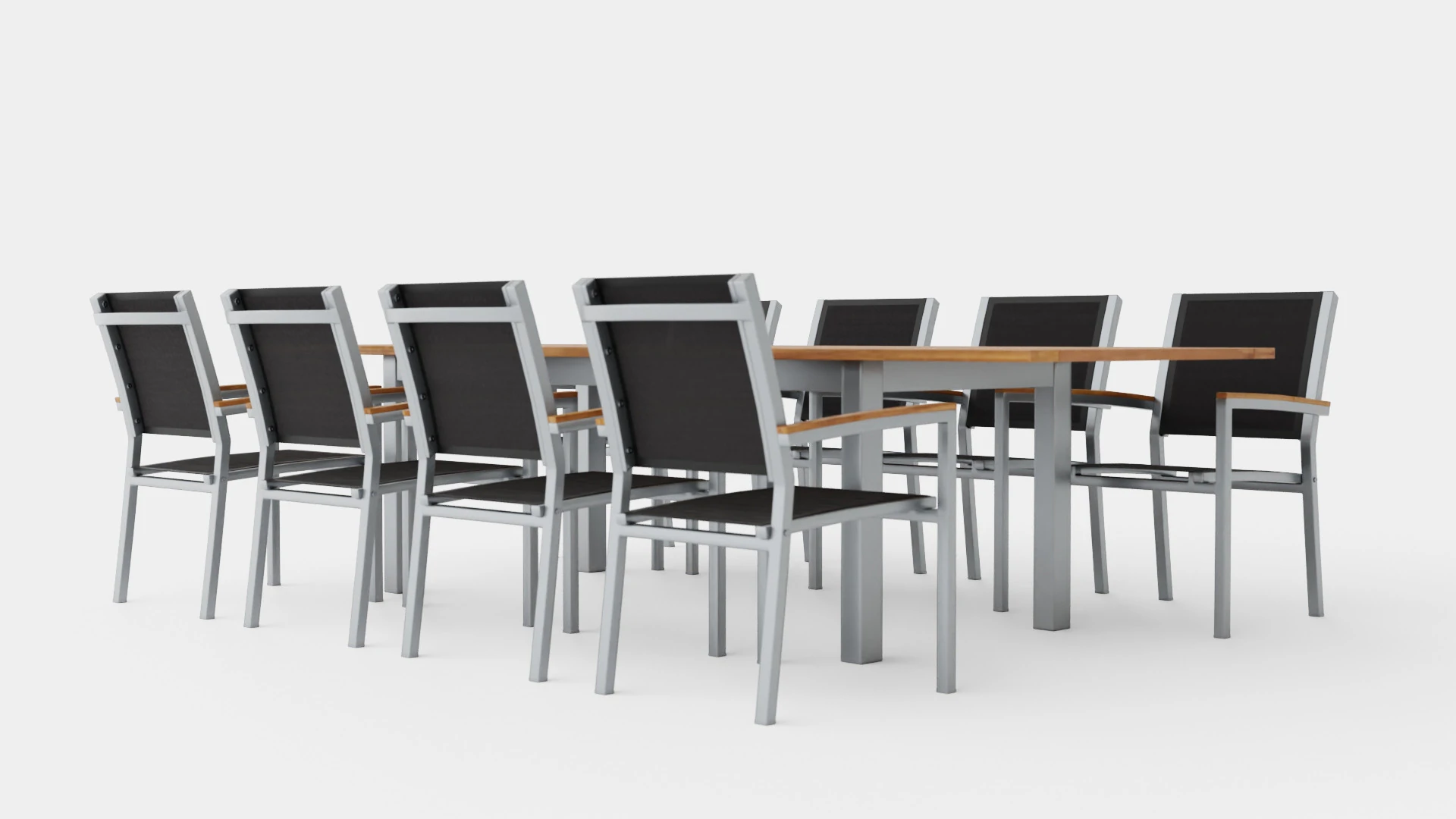 Twin dining set 3D Model .c4d .max .obj .3ds .fbx .stl .blend 