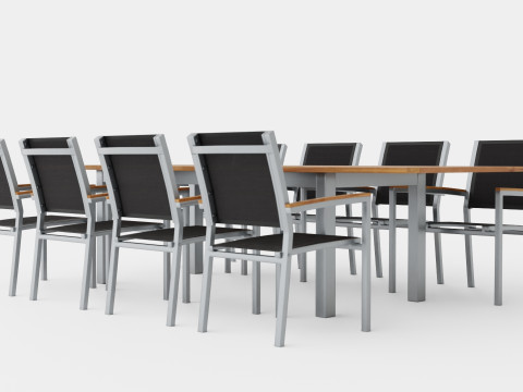Twin dining set 3D Model