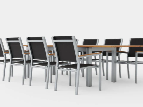 ツインダイニングセット 3Dモデル