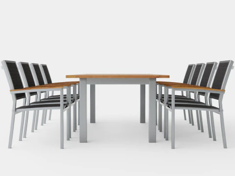 Twin dining set 3D Model