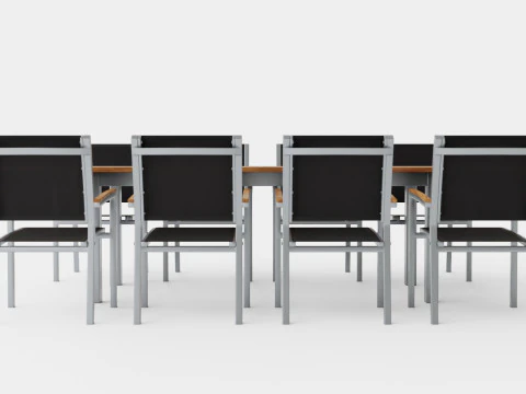 Twin dining set 3D Model