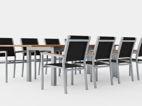 Twin dining set Modello 3D