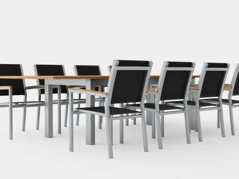 Twin dining set 3D Model