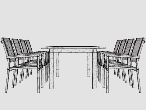 Twin dining set Modello 3D