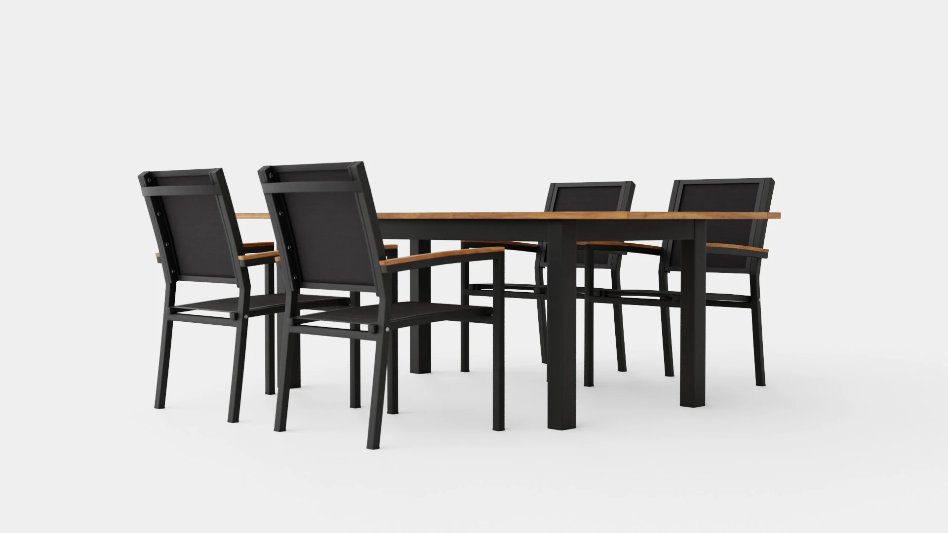 Twin dining set 3D Model .c4d .max .obj .3ds .fbx .stl .blend 