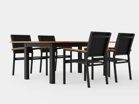 Twin dining set 3D Model
