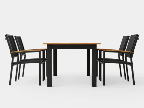 Twin dining set 3D Model
