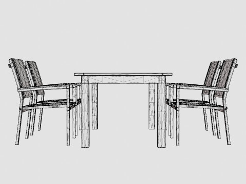 Twin dining set 3D 모델