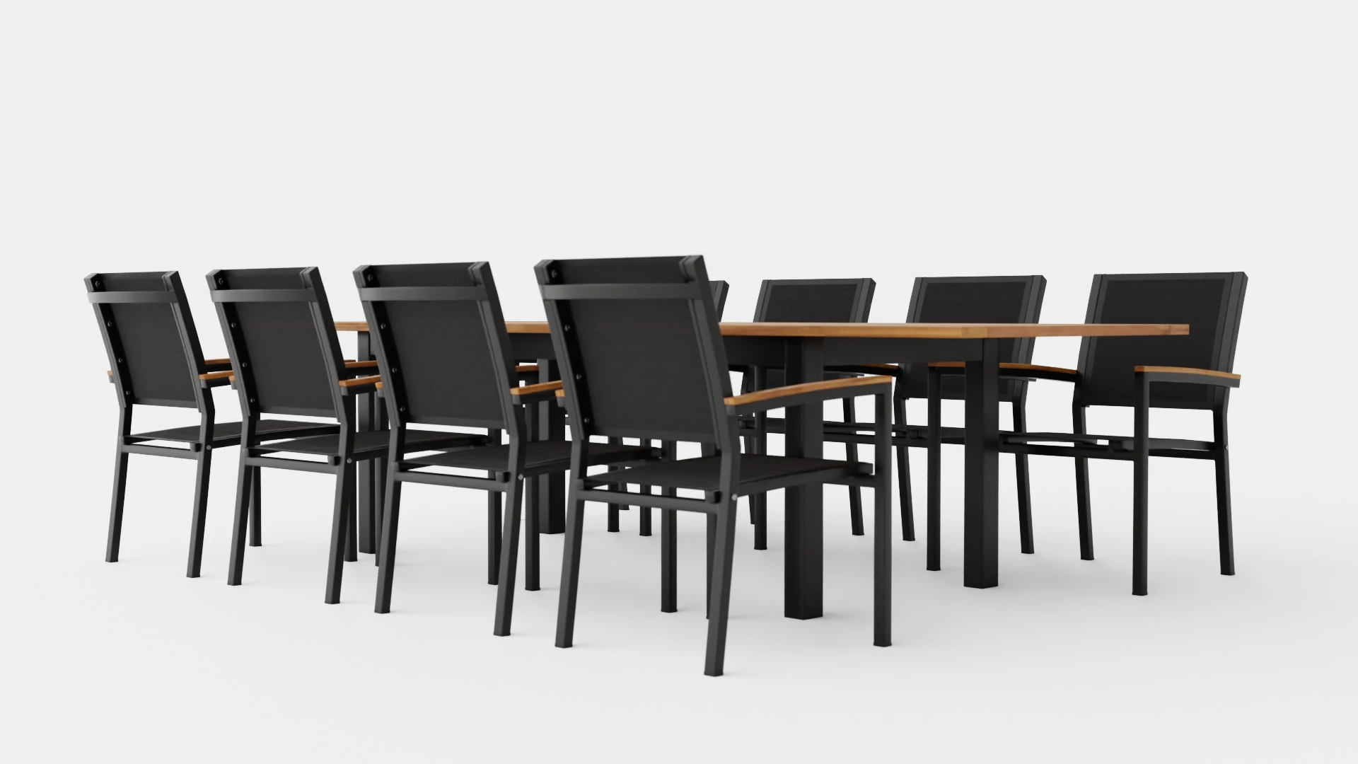 Twin dining set 3D Model .c4d .max .obj .3ds .fbx .stl .blend 