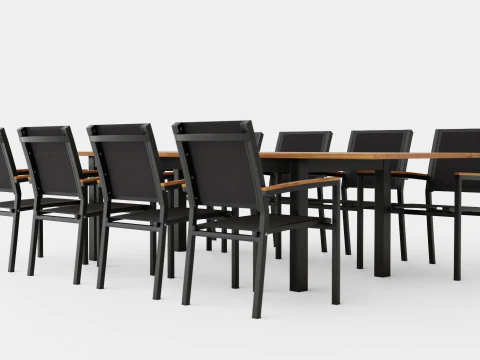 Двойной обеденный гарнитур 3D Модель