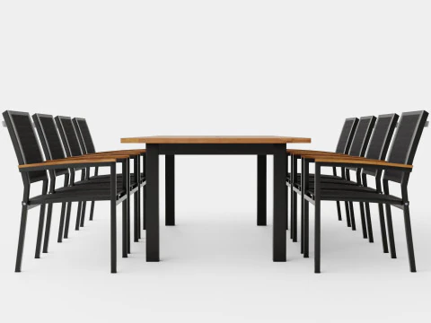 Twin dining set 3D Model