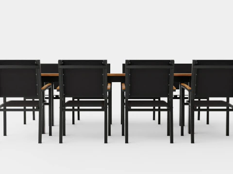 Twin dining set 3D Model