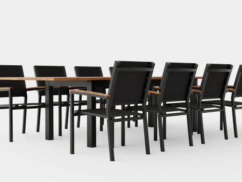 Twin dining set 3D Model