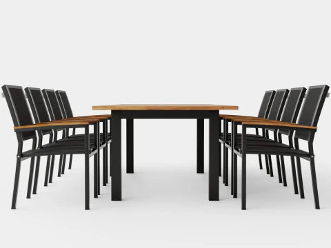 Twin dining set 3D Model