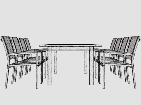 Twin dining set Modelo 3D