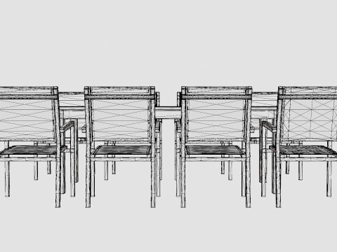 Twin dining set 3D Model