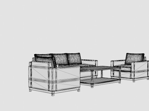 Oxnas sofa set 3D Model