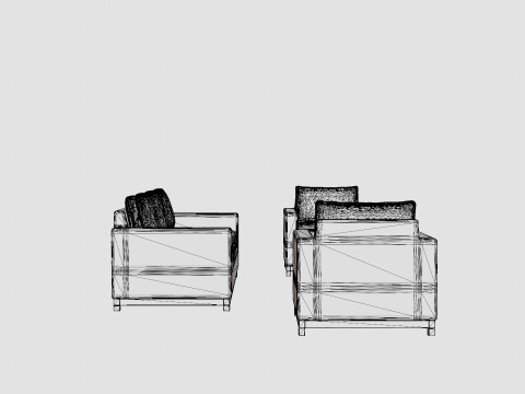 Oxnas sofa set 3D Model