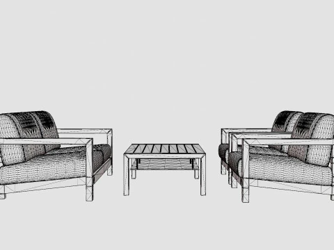 Amesdale sofa set 3D Model