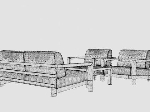 Amesdale sofa set 3D Model