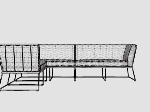 Vence sofa set 3D Model