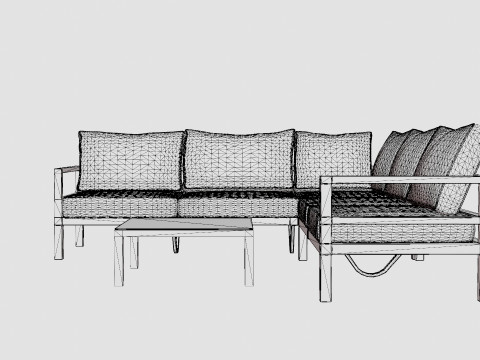 Leone sofa set 3D 模型