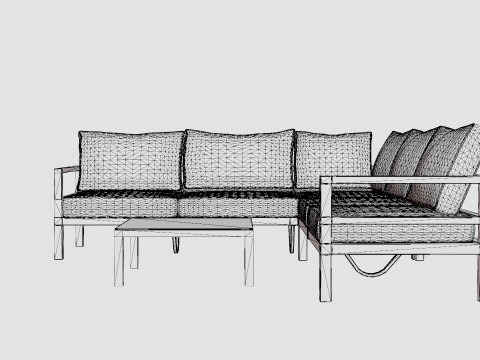 Leone sofa set 3D Model