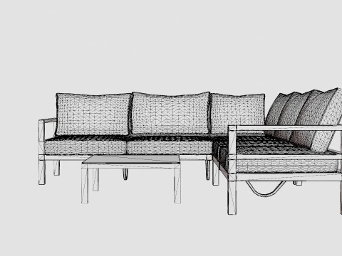 Leone sofa set 3D Model
