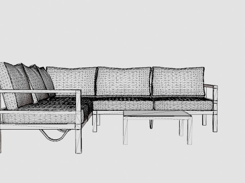Leone sofa set 3D Model