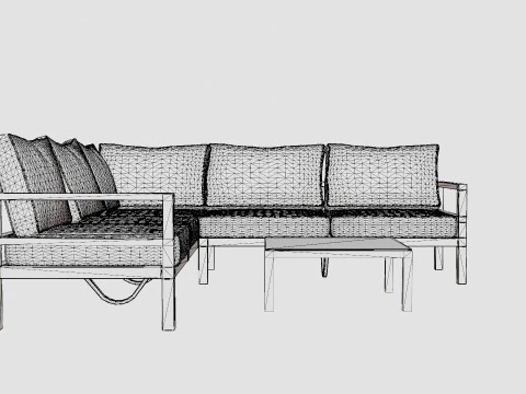 Leone sofa set 3D Model