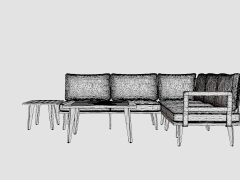Villac sofa set 3D Model
