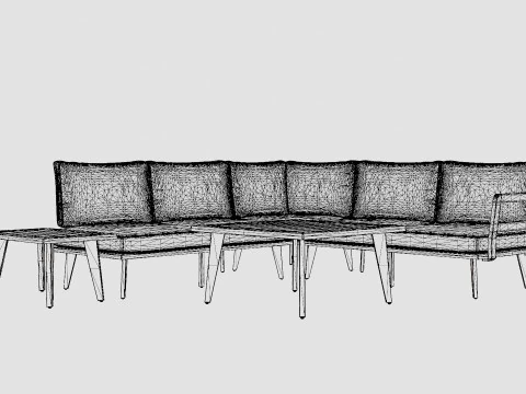 Villac sofa set 3D Model