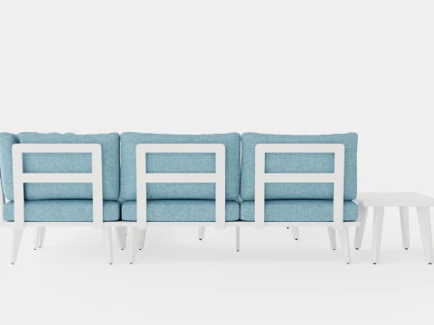 Villac sofa set 3D Model