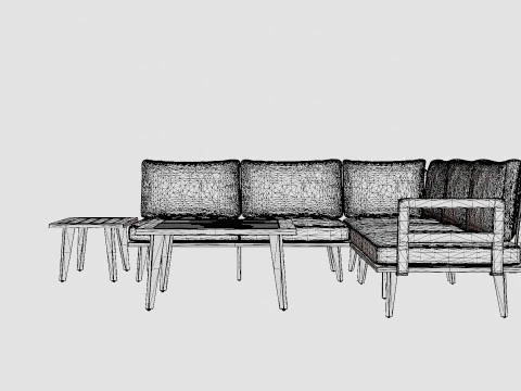 Villac sofa set 3D Model