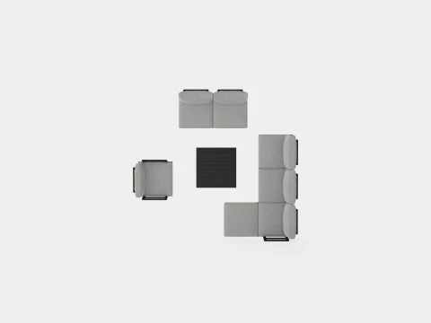 Villac sofa set 3D Model