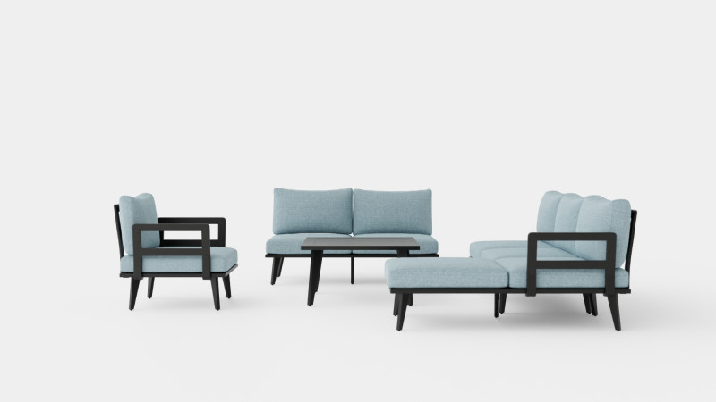 Villac sofa set 3D Model .c4d .max .obj .3ds .fbx .stl .blend 