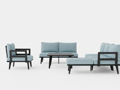 Villac sofa set 3D Model