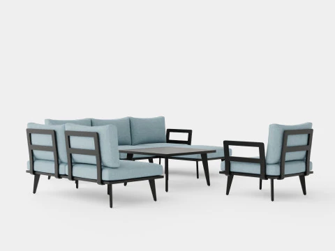 Villac sofa set 3D Model