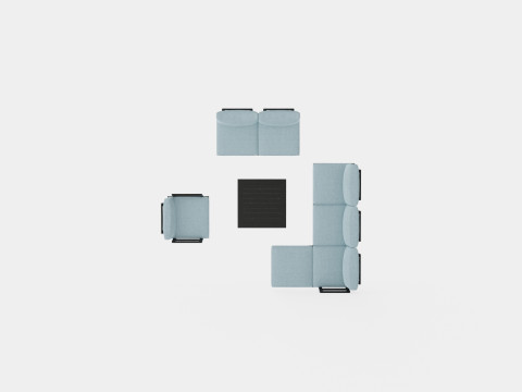 Villac sofa set 3D Model