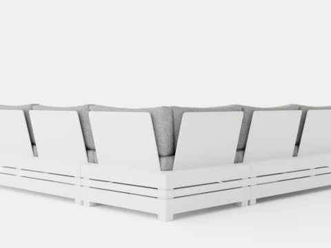 Ambon sofa set 3D Model