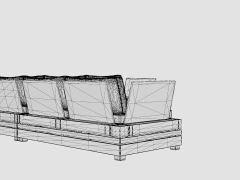 Ambon sofa set 3D Model