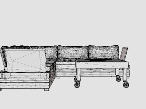 Ambon sofa set 3D Model